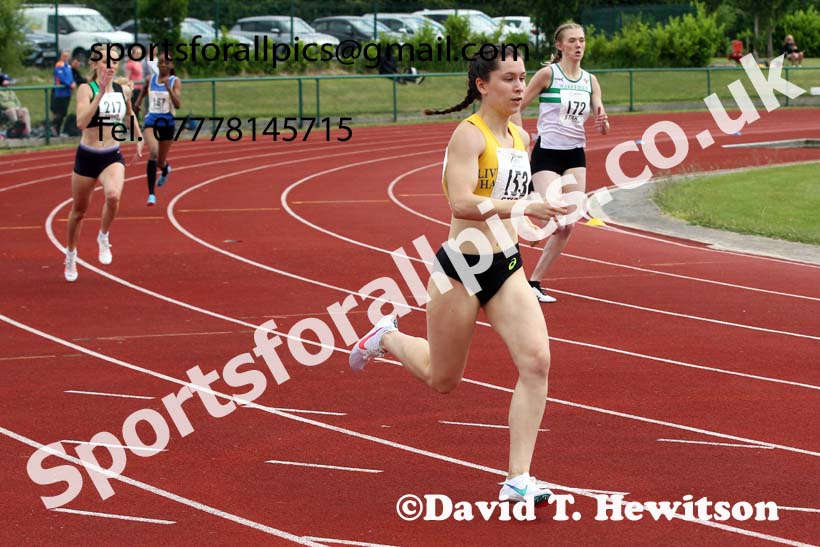 Senior womens 400 metres 2021 Northern Senior and Under-20s Champs., Leigh. Photo: David T. Hewitson/Sports for All Pics